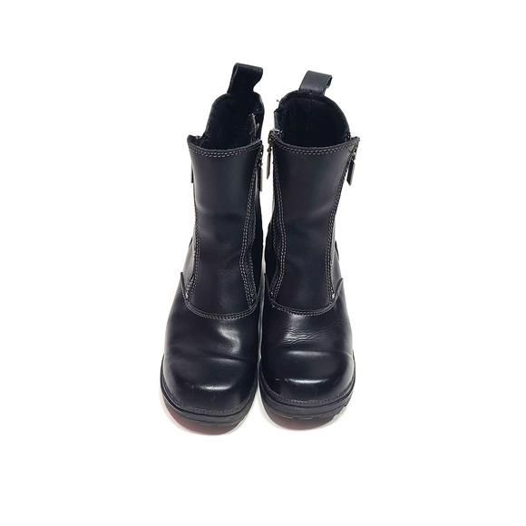 Milwaukee black leather biker boots size 9 - Picture 2 of 10